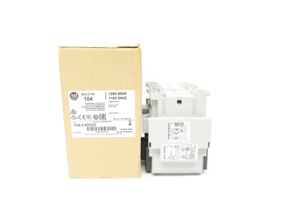ALLEN BRADLEY 104-C43D22 SER. B 110/120V (BR/WH) NSMP