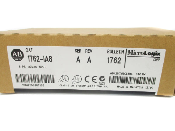 ALLEN BRADLEY 1762-IA8 SER. A DATE: 2007 NSFS