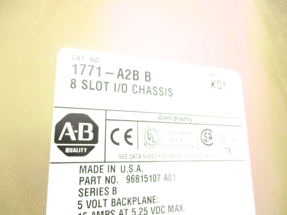 ALLEN BRADLEY 1771-A2B SER. B 5.25VDC 16A UNMP