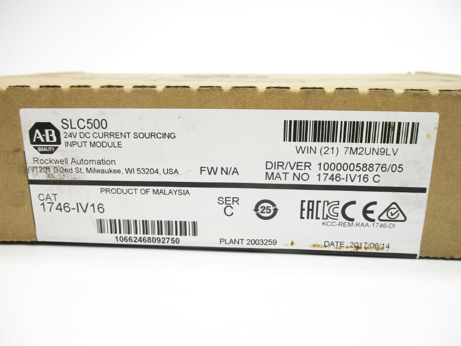ALLEN BRADLEY 1746-IV16 SER. C DATE: 2017 NSFS