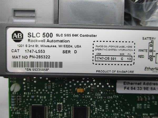 ALLEN BRADLEY 1747-L553 SER. D F/W 13 NSNP