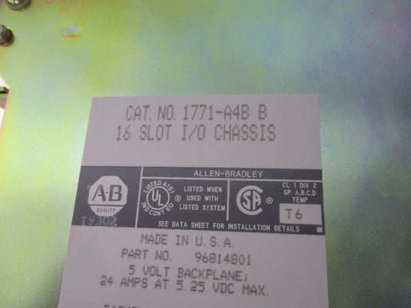 ALLEN BRADLEY 1771-A4B SER. B 5.25VDC 24A NSNP