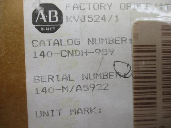 ALLEN BRADLEY 140-CNDH-989 (BR/YL) NSMP