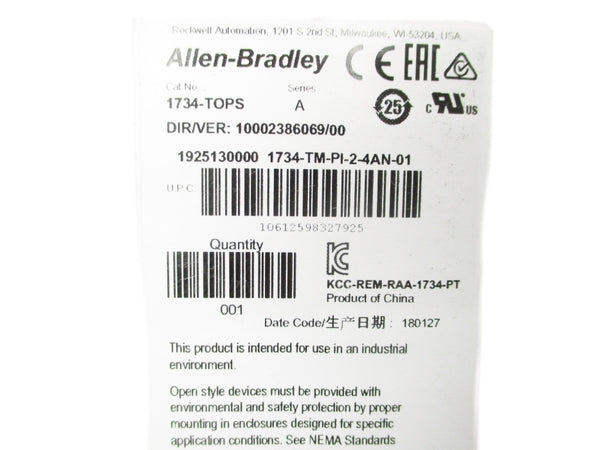 ALLEN BRADLEY 1734-TOPS SER. A NSMP