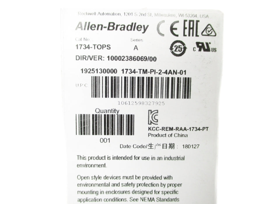 ALLEN BRADLEY 1734-TOPS SER. A NSMP
