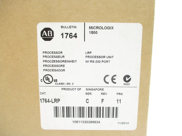 ALLEN BRADLEY 1764-LRP SER. C F/W 11 NSMP