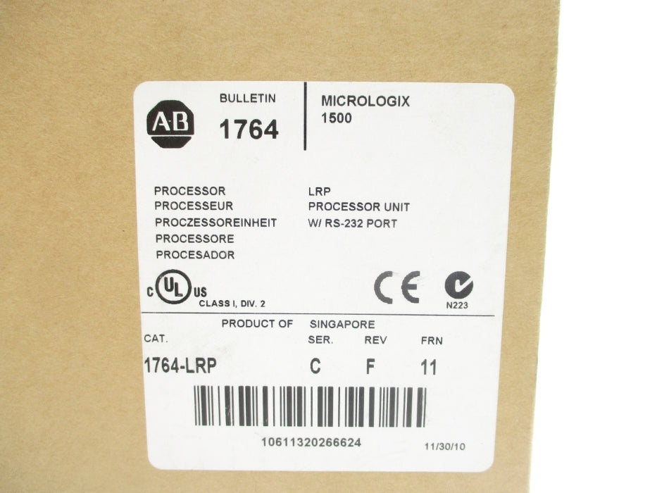 ALLEN BRADLEY 1764-LRP SER. C F/W 11 NSMP