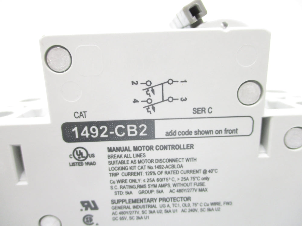 ALLEN BRADLEY 1492-CB2G100 SER. C 10A 277V NSNP