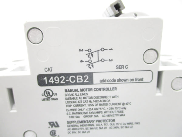 ALLEN BRADLEY 1492-CB2G100 SER. C 10A 277V NSNP