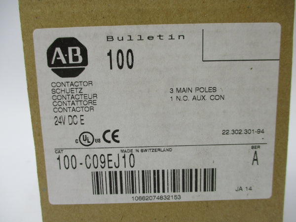 ALLEN BRADLEY 100-C09EJ10 SER. A 24VDC 32A (BR/WH) NSMP