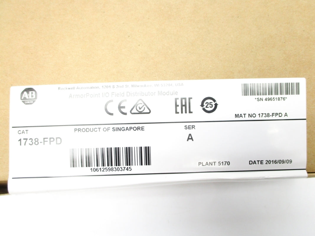 ALLEN BRADLEY 1738-FPD SER. A DATE: 2016 NSFS