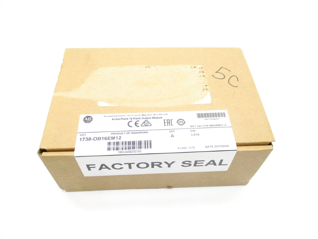 ALLEN BRADLEY 1738-OB16EM12 SER. A F/W 3.010 DATE: 2017 NSFS