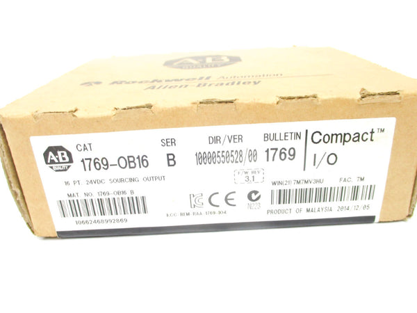 ALLEN BRADLEY 1769-OB16 SER. B F/W 3.1 24VDC NSMP