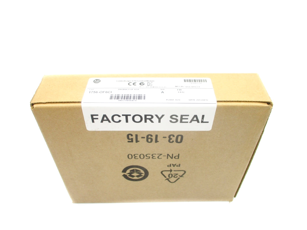 ALLEN BRADLEY 1756-OF6CI SER. A F/W 1.012 DATE: 2015 NSFS