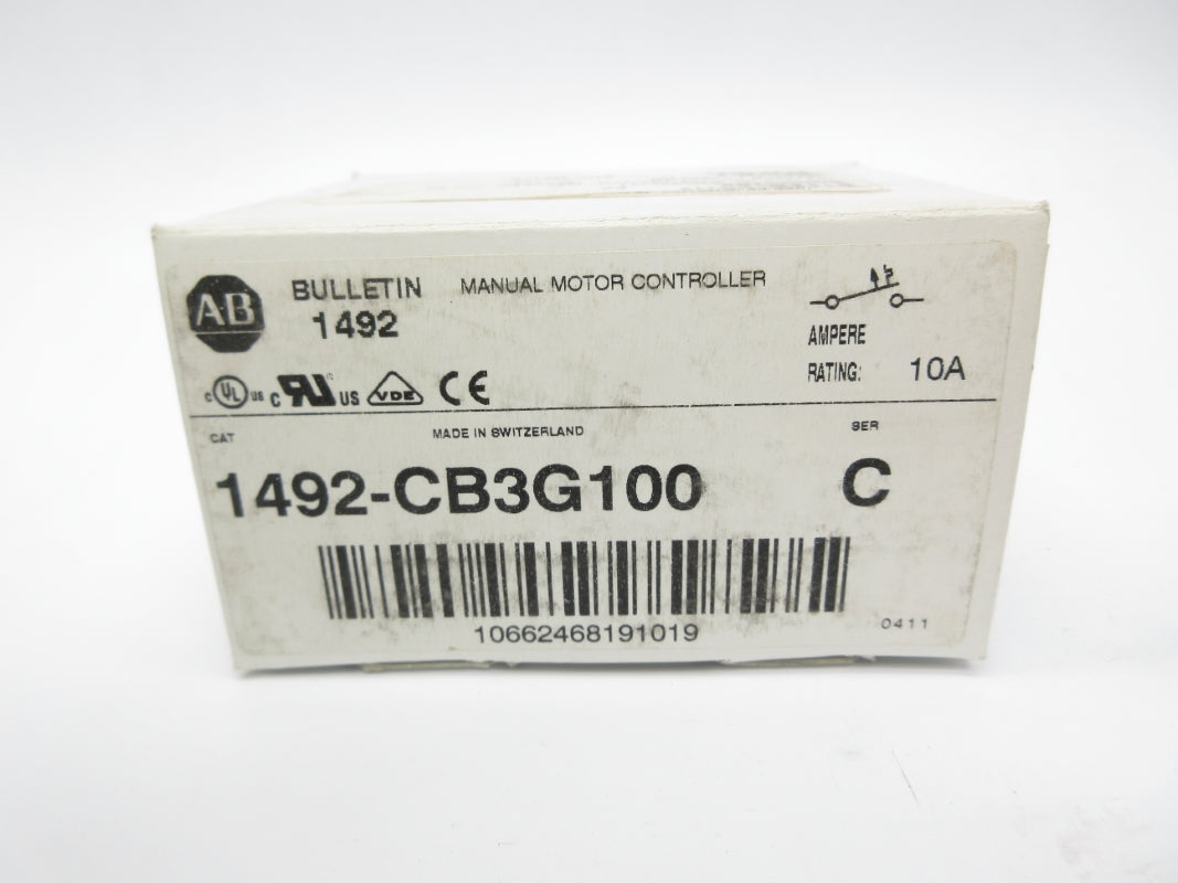 ALLEN BRADLEY 1492-CB3G100 SER. C 480VAC 10A NSMP