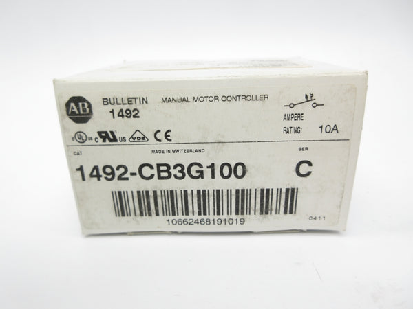 ALLEN BRADLEY 1492-CB3G100 SER. C 480VAC 10A NSMP