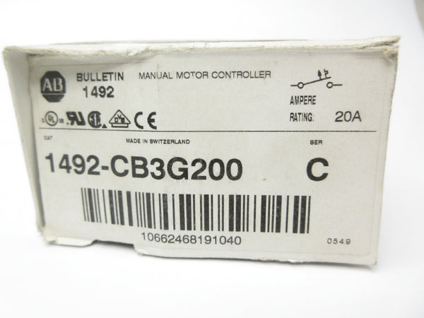 ALLEN BRADLEY 1492-CB3G200 SER. C 277VAC 20A NSMP