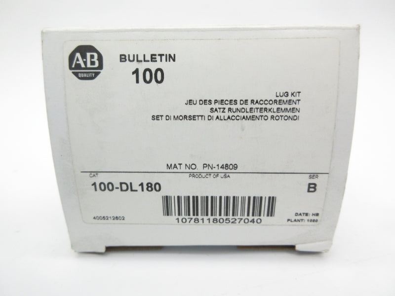ALLEN BRADLEY 100-DL180 SER. B (WH) NSMP