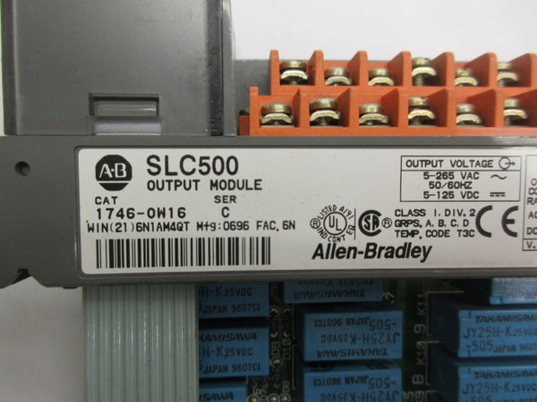 ALLEN BRADLEY 1746-OW16 SER. C 5-265VAC (NO DOOR) UNMP