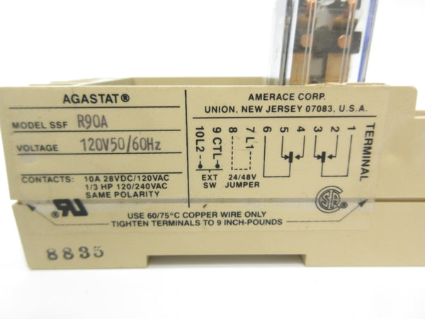 AGASTAT SSFR90A 120/240VAC 10A NSNP