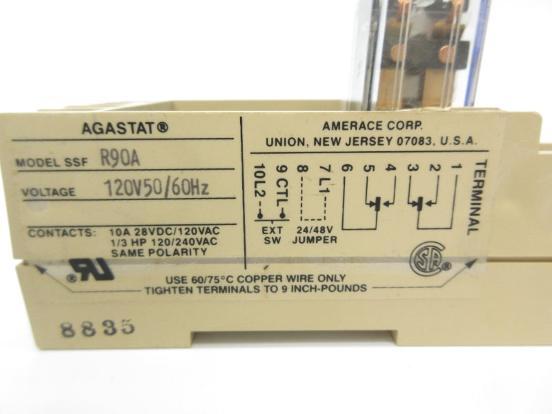 AGASTAT SSFR90A 120/240VAC 10A NSNP