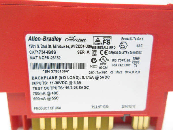 ALLEN BRADLEY 1734-IB8S SER. A 11-30VDC 3.5A NSMP