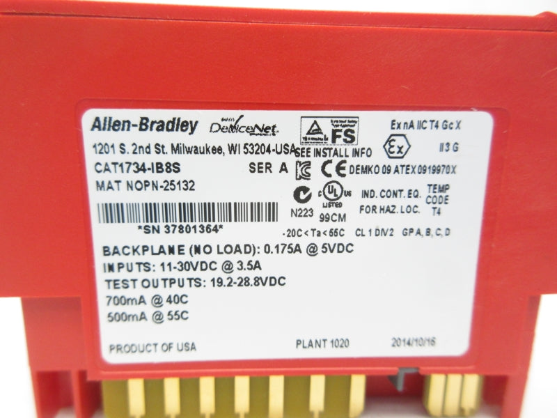 ALLEN BRADLEY 1734-IB8S SER. A 11-30VDC 3.5A NSMP