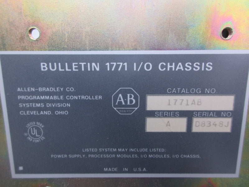 ALLEN BRADLEY 1771-AB SER. A UNMP