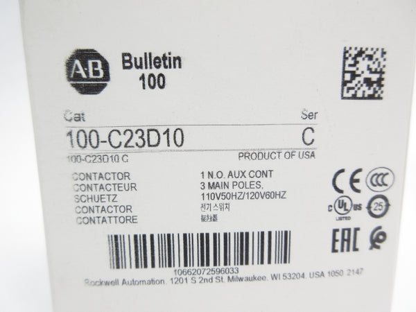 ALLEN BRADLEY 100-C23D10 SER. C 110/120V (WH) NSMP