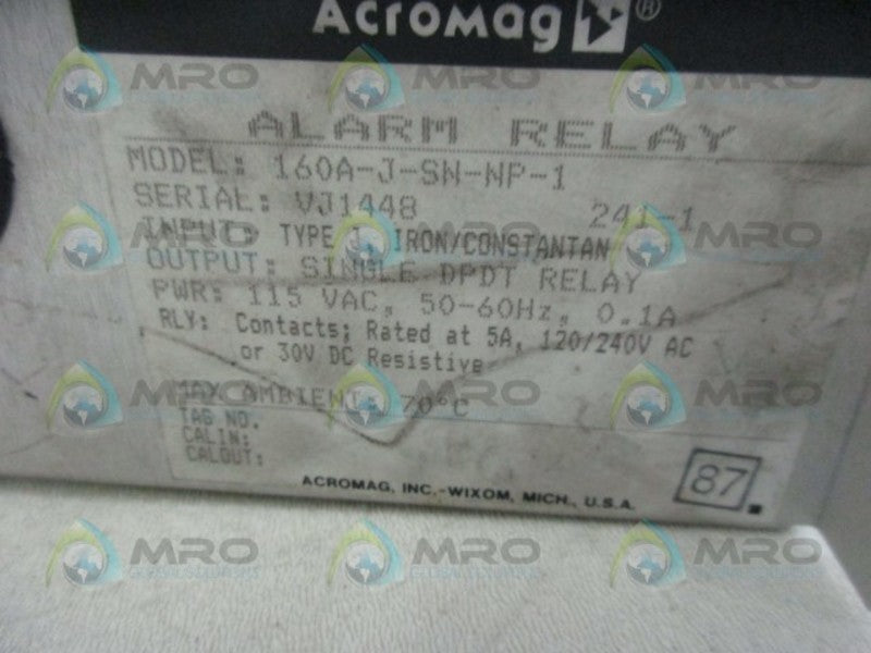 ACROMAG 160A-J-SN-NP-1 ALARM RLEAY  UNMP