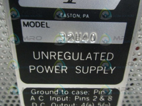 ACOPIAN 32U40 UNREGULATED POWER SUPPLY  NSNP