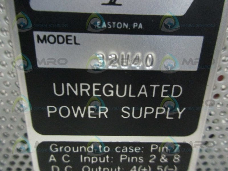 ACOPIAN 32U40 UNREGULATED POWER SUPPLY  NSNP