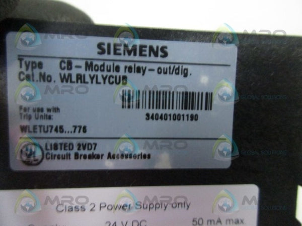 SIEMENS WLRLYLYCUB RELAY OUTPUT MODULE  UNMP