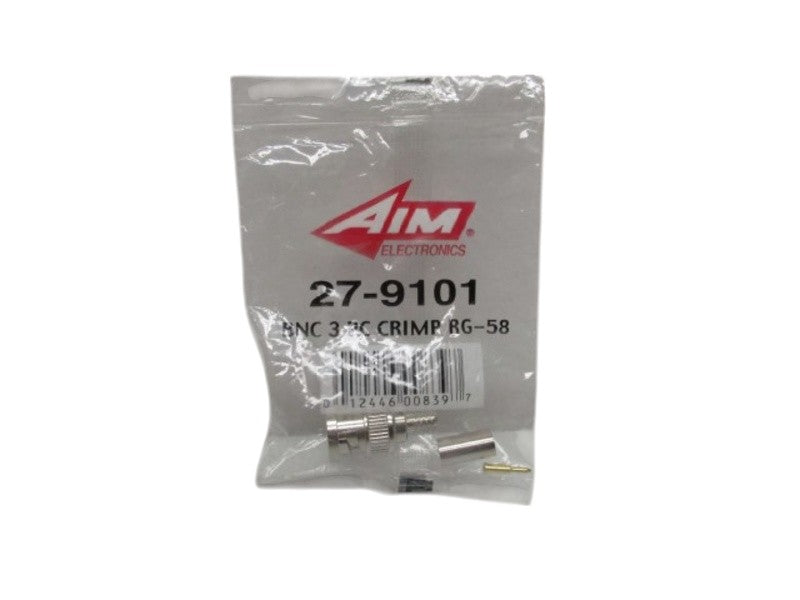 AIM 27-9101 BNC 3 PC CRIMP RG-58  NSMP