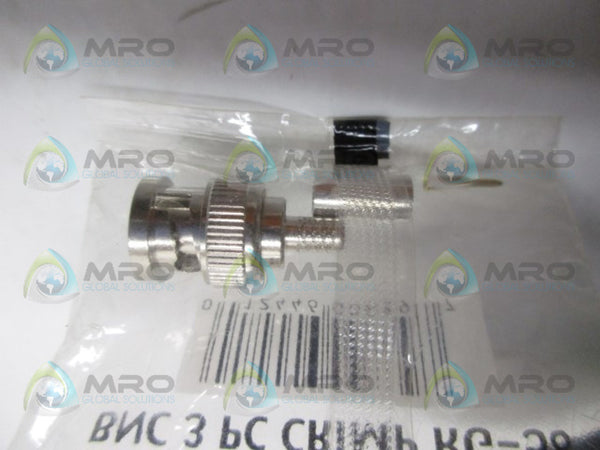 AIM 27-9101 BNC 3 PC CRIMP RG-58  NSMP