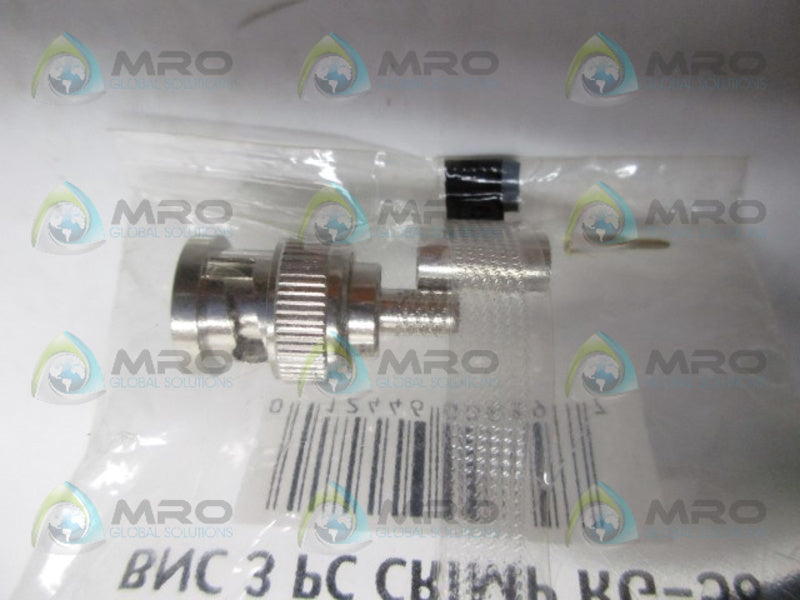 AIM 27-9101 BNC 3 PC CRIMP RG-58  NSMP