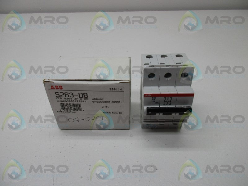 ABB S263-D8 CIRCUIT BREAKER  NSMP