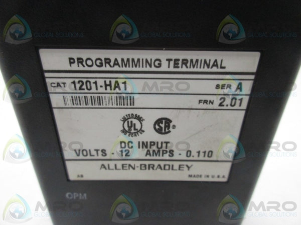ALLEN BRADLEY 1201-HA1 SER. A FRN 2.01 PROGRAMMING TERMINAL  UNMP