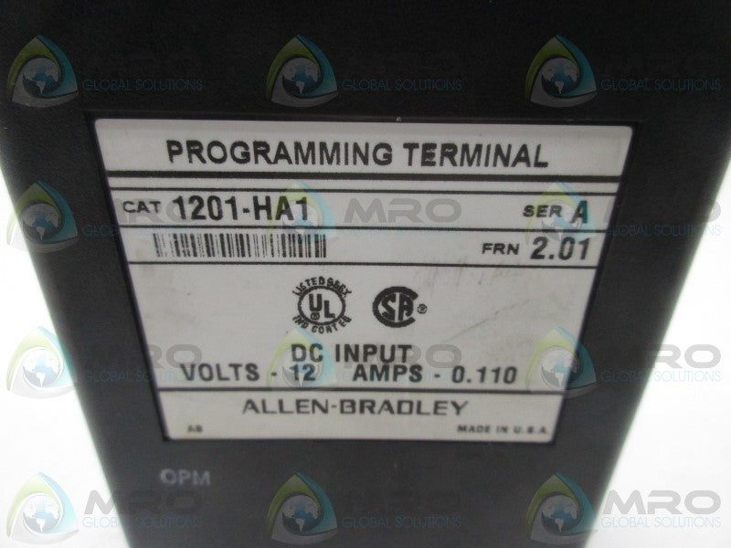 ALLEN BRADLEY 1201-HA1 SER. A FRN 2.01 PROGRAMMING TERMINAL  UNMP