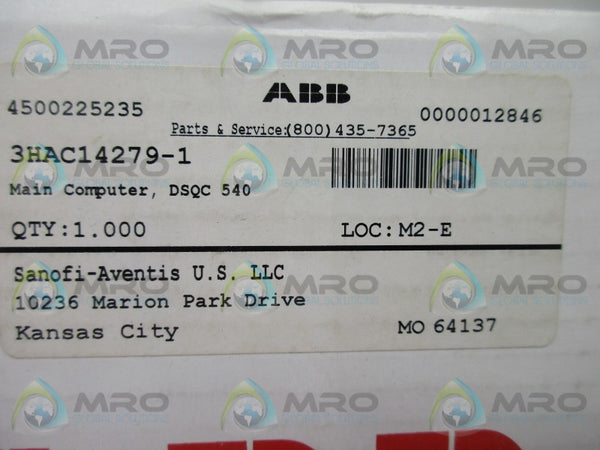 ABB 3HAC14279-1 I/O MAIN COMPUTER BOARD  NSMP