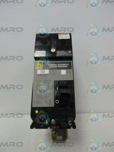 SQUARE D FAB26020AC CIRCUIT BREAKER  NSMP
