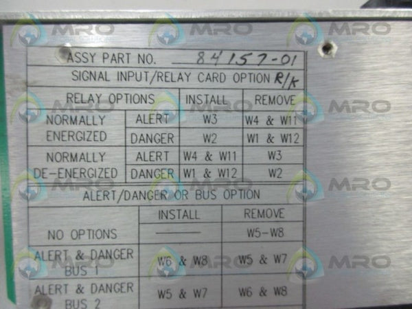 BENTLY NEVADA 84157-01 SIGNAL INPUT/RELAY CARD  NSNP