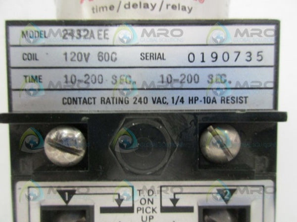 AGASTAT 2432AEE TIME DELAY RELAY  UNMP
