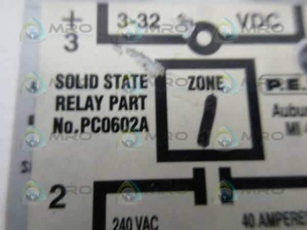P.E.T.S. PC0602A SOILD STATE RELAY  UNMP