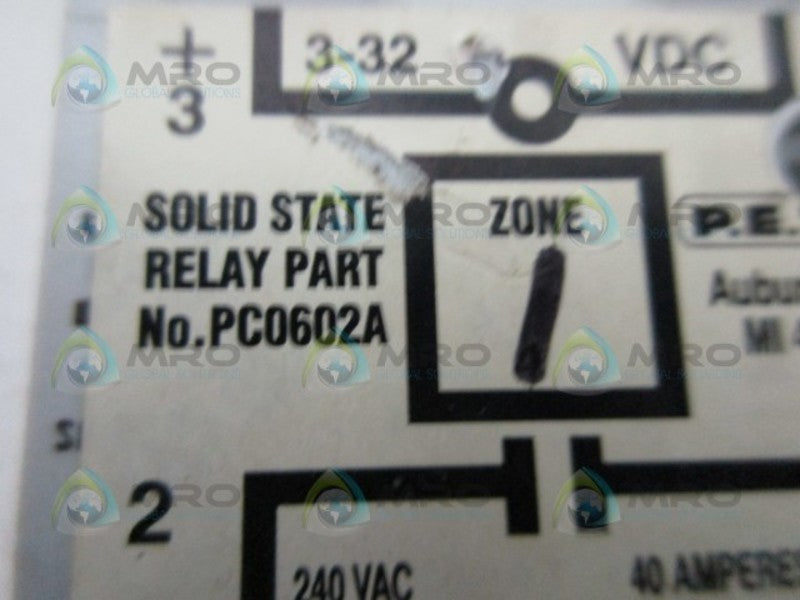 P.E.T.S. PC0602A SOILD STATE RELAY  UNMP