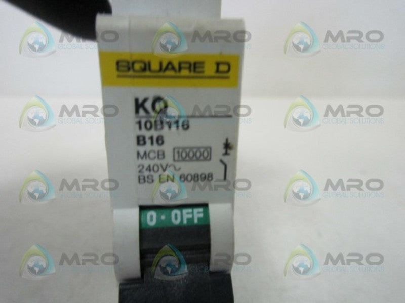 SQUARE D KQ10B116 CIRCUIT BREAKER 16A  UNMP