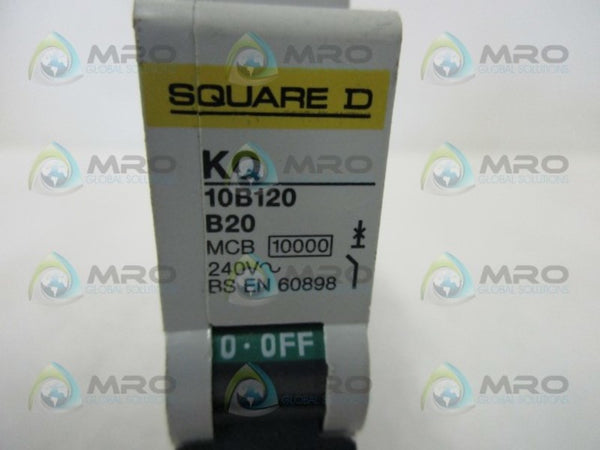 SQUARE D KQ10B120 CIRCUIT BREAKER 20A  UNMP