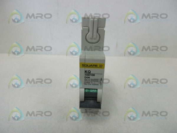 SQUARE D KQ10D106 CIRCUIT BREAKER 6A  UNMP