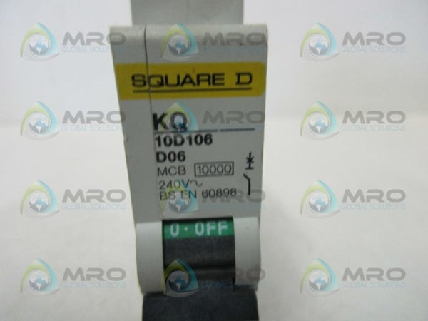 SQUARE D KQ10D106 CIRCUIT BREAKER 6A  UNMP