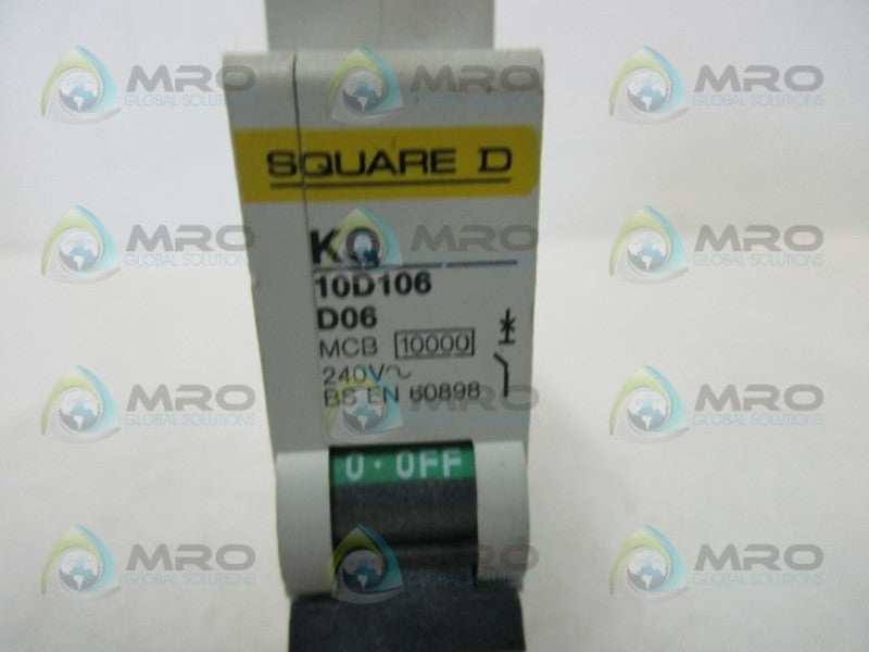 SQUARE D KQ10D106 CIRCUIT BREAKER 6A  UNMP